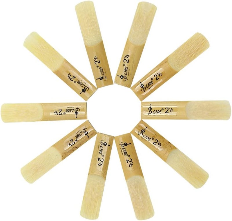 Mowind 10 Pieces 2.5 2 1/2 Reed Bamboo Eb Alto Sax Saxophone Reeds Set Accessory Part Saxophone Parts - Image 1